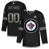 Customized Men's Winnipeg Jets Any Name & Number Black Shadow Logo Print Adidas Jersey,baseball caps,new era cap wholesale,wholesale hats